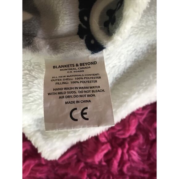 Blankets & Beyond Gray Navy Blue And White Elephant Owl Security Baby Boy Lovey - Picture 5 of 6